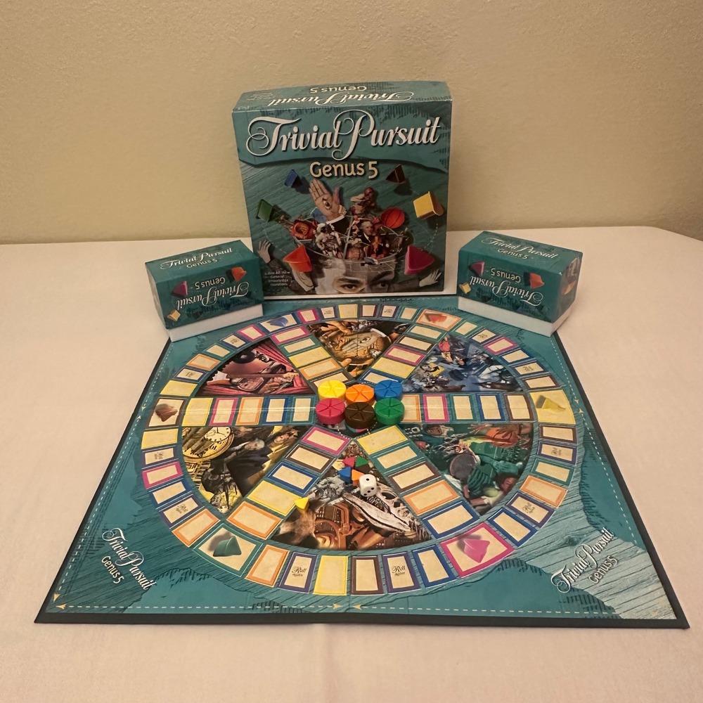 Trivial Pursuit Genus 5 Board Game 1998 Parker Brothers Complete Trivia Set